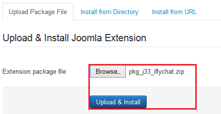 iFlyChat Joomla - Upload and Install